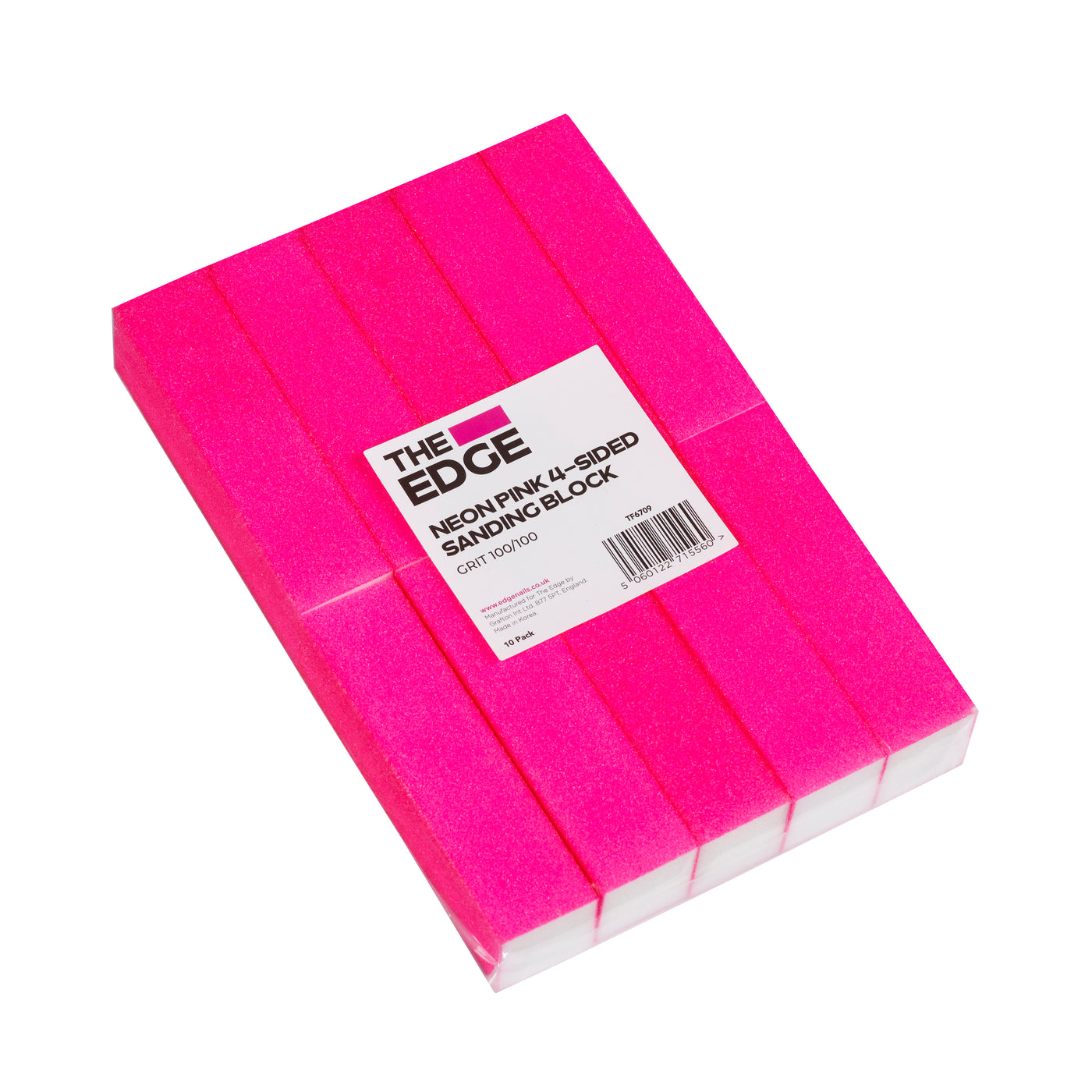 Neon Pink Sanding Blocks 100/100 Grit 10 Pack