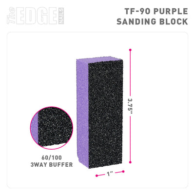 Purple 3-Way Sanding Block - Grit 60/100