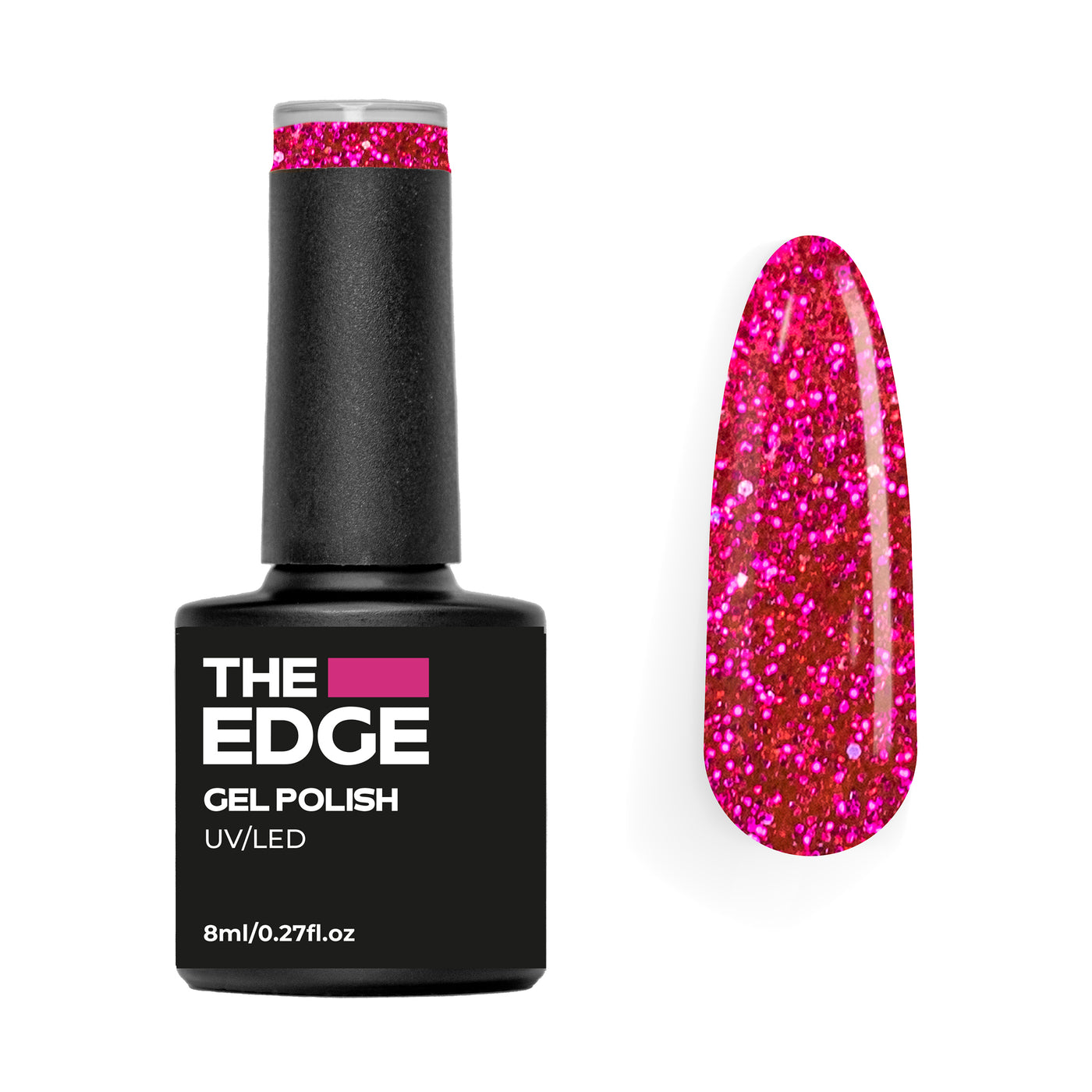 The Magenta Glitter Gel Polish