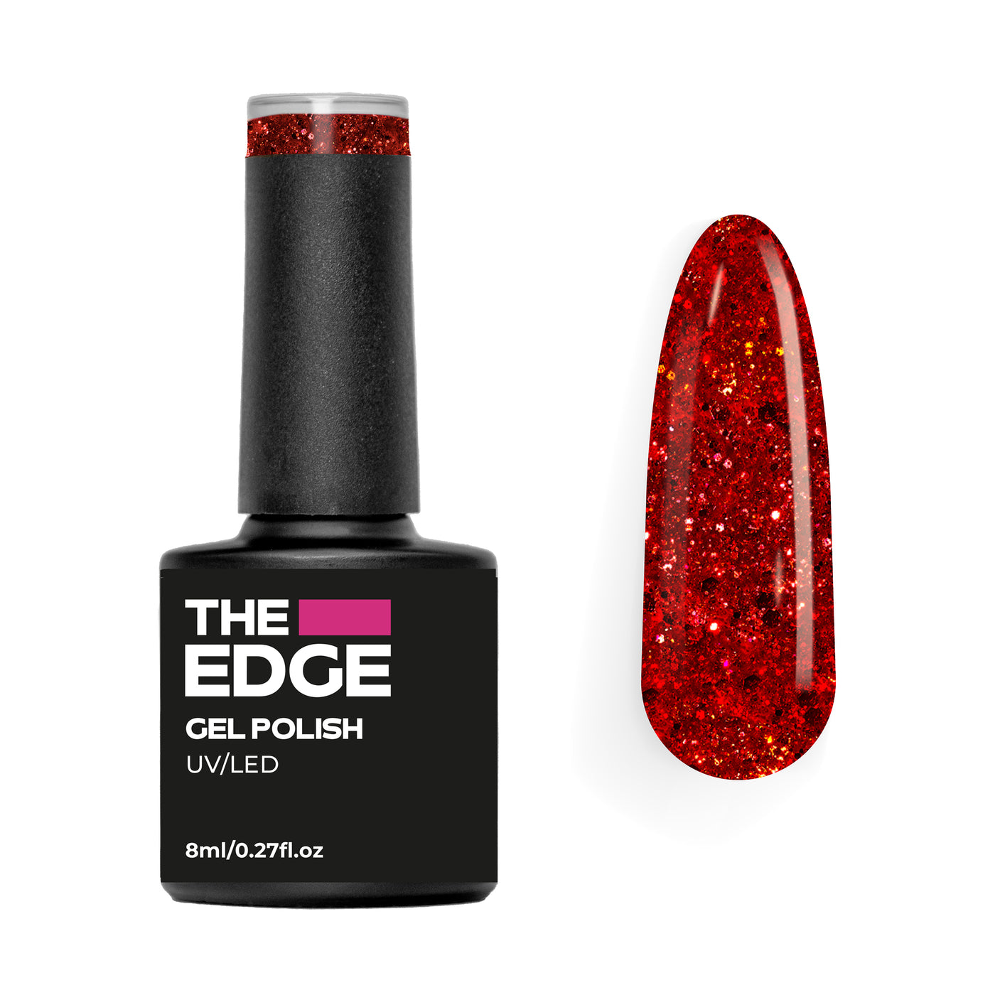 The Ruby Glitter Gel Polish