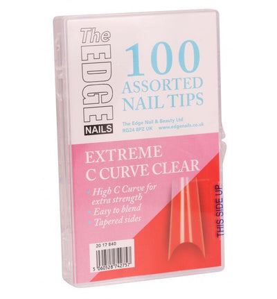 Extreme C Curve Nail Tips Clear